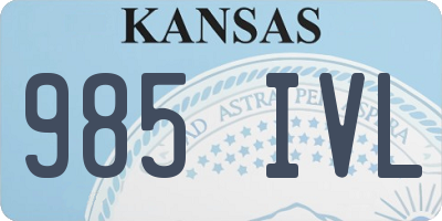 KS license plate 985IVL