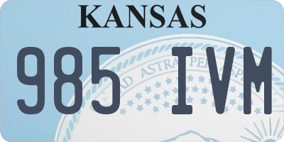 KS license plate 985IVM
