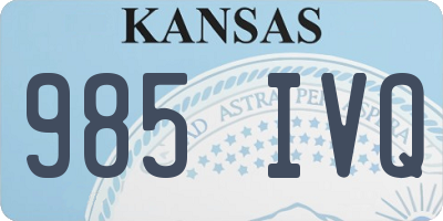 KS license plate 985IVQ