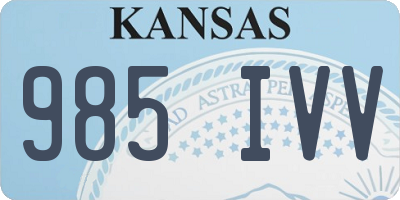 KS license plate 985IVV