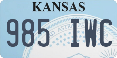 KS license plate 985IWC