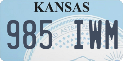 KS license plate 985IWM