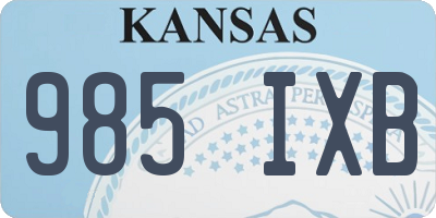 KS license plate 985IXB