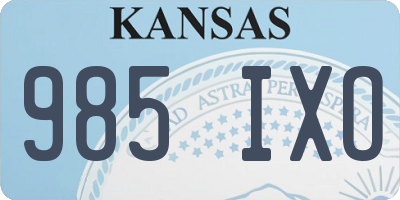 KS license plate 985IXO