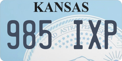 KS license plate 985IXP