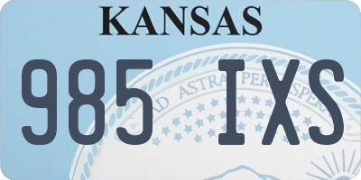 KS license plate 985IXS