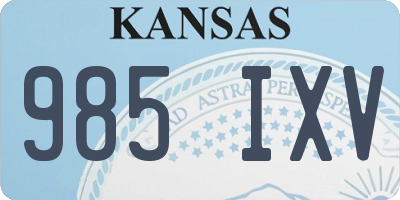 KS license plate 985IXV