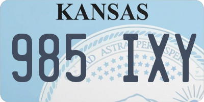 KS license plate 985IXY