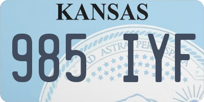 KS license plate 985IYF