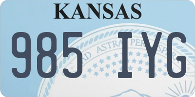 KS license plate 985IYG