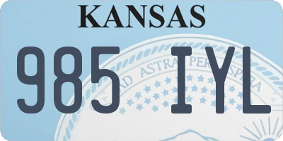KS license plate 985IYL