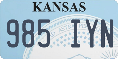 KS license plate 985IYN