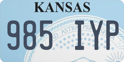 KS license plate 985IYP