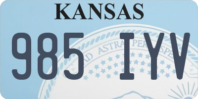 KS license plate 985IYV