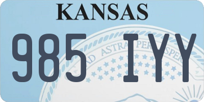KS license plate 985IYY