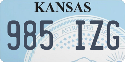 KS license plate 985IZG