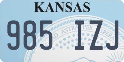 KS license plate 985IZJ