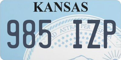 KS license plate 985IZP