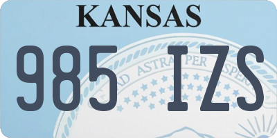 KS license plate 985IZS