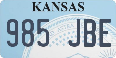 KS license plate 985JBE