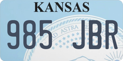 KS license plate 985JBR