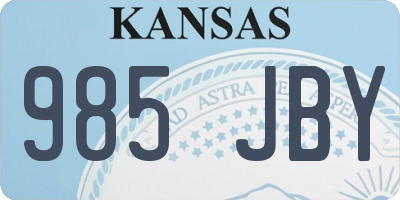 KS license plate 985JBY