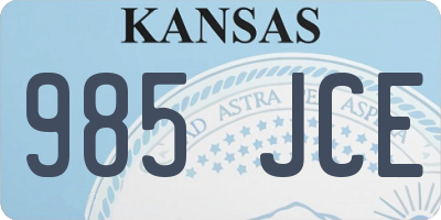 KS license plate 985JCE