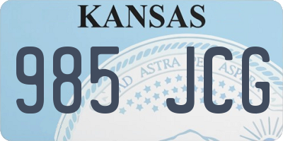 KS license plate 985JCG