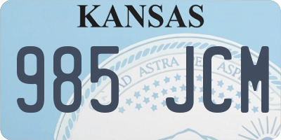 KS license plate 985JCM