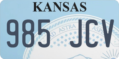 KS license plate 985JCV