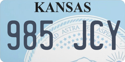 KS license plate 985JCY
