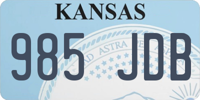 KS license plate 985JDB