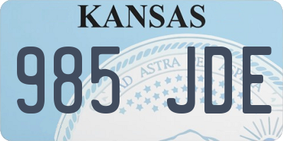 KS license plate 985JDE