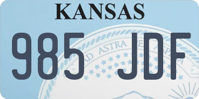 KS license plate 985JDF