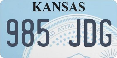 KS license plate 985JDG