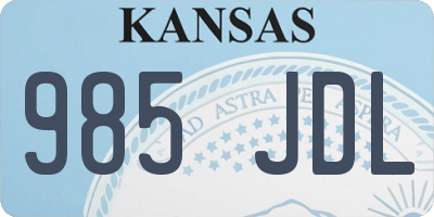KS license plate 985JDL