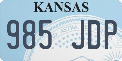 KS license plate 985JDP