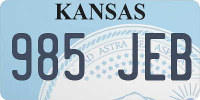 KS license plate 985JEB