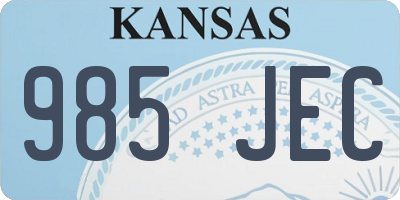 KS license plate 985JEC