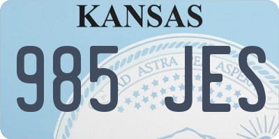 KS license plate 985JES