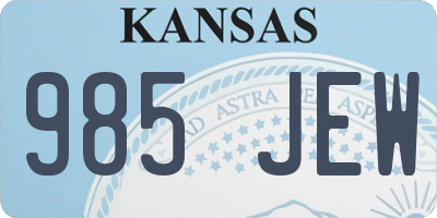 KS license plate 985JEW