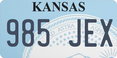 KS license plate 985JEX