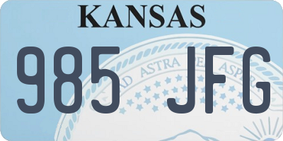 KS license plate 985JFG