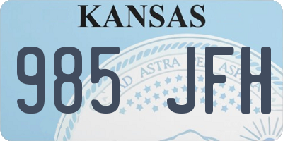 KS license plate 985JFH