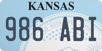 KS license plate 986ABI