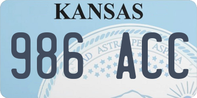 KS license plate 986ACC