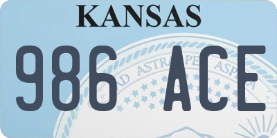 KS license plate 986ACE