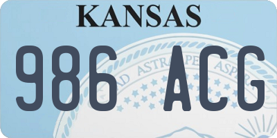 KS license plate 986ACG