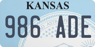 KS license plate 986ADE