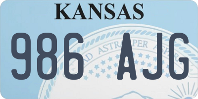KS license plate 986AJG